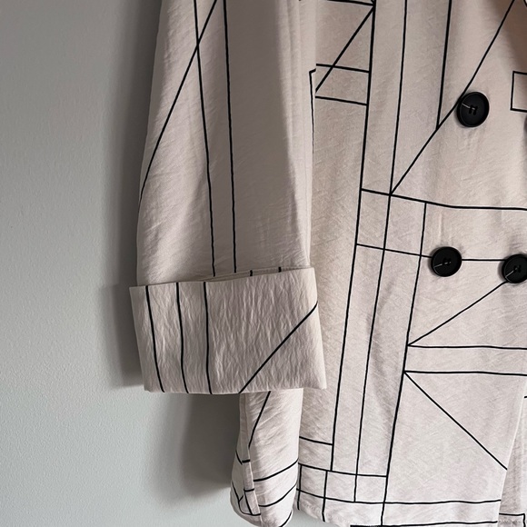 ZARA GEOMETRIC PRINT BLAZER - Picture 9 of 11